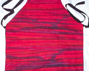 Tablier réversible rouge et noir