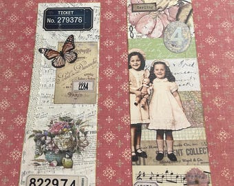Journal Supplies:  Collage Tags, Handmade Ephemera, Belly Bands, Tuck Spots