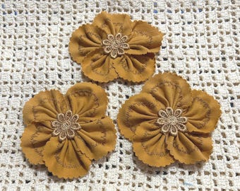Craft Supplies:  Denim Flowers