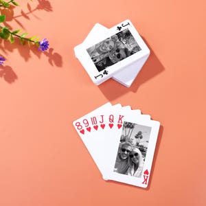 Custom Couple's Photos Playing Cards, 54 Different Photos, Ideal Photo Book Alternative, Custom Playing Card Box Set, Photo gifts for her