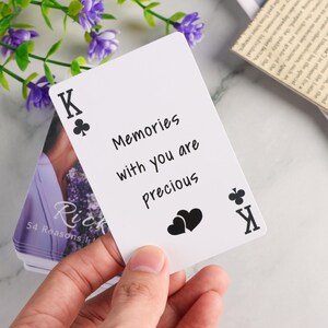 Naipes personalizados con 54 declaraciones de amor, un regalo imprescindible para San Valentín para parejas, cartas personalizadas con 54 declaraciones de amor