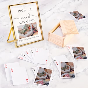 Aangepast alternatief bruiloftsgastenboek, blanco speelkaarten, aangepaste speelkaarten, signeerboek bruiloft, unieke cadeaus voor stel