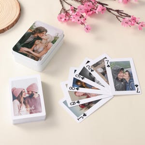 Personalized Photo Album Alternative, Custom Photo Playing Cards, Family Party Game, Photo Gift, Brithday Gift, Valentine's Day Gift