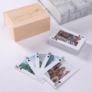 Custom Photo Playing Cards: Personalized Wedding Guest Book Alternative, Friend Photos Print