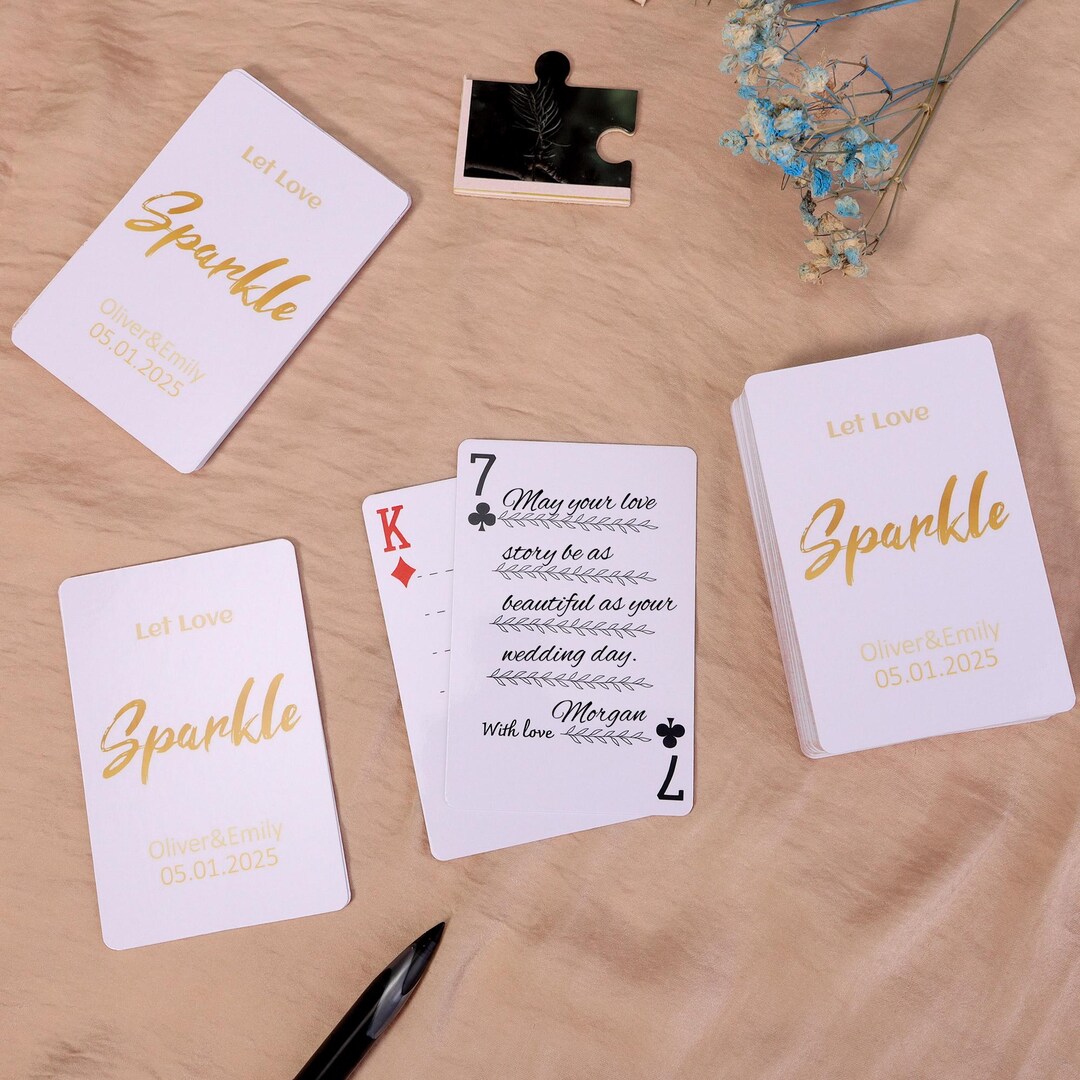 Personalized Playing Cards Guest Book Alternative: Custom Wedding ...