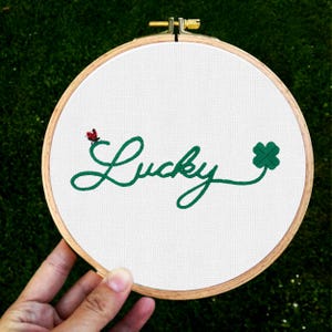 Hand Embroidery Patterns  Lucky Embroidery Art, scheme instant download,PDF,Embroidery Patterns,hand embroidery,present,vacation,summer