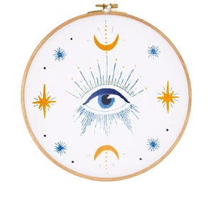 Easy Embroidery Pattern Evil Eye instant download stand out among everyone great Digital/PDF/Embroidery Patterns/Download/hand embroider