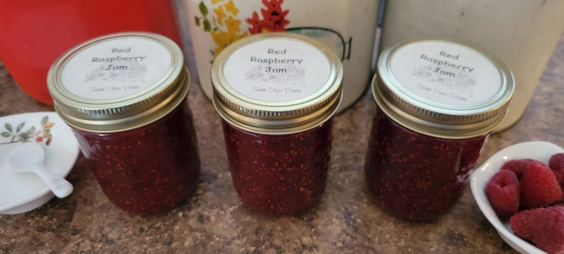 Label Red Raspberry Jam Red Raspberry Jam - Etsy