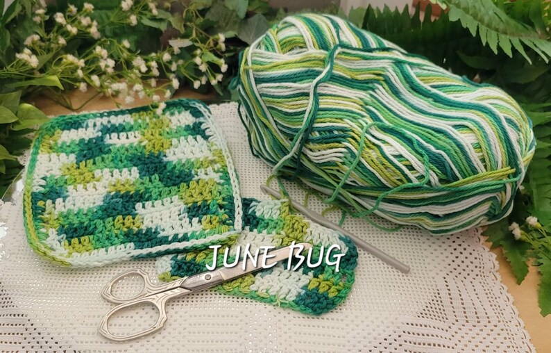 Cotton Wash Cloths/Dish Cloths/Spa Cloths Hand Made FREE SHIPPING GREEN with Envy image 1