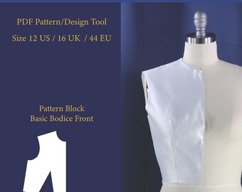 Podstawowy gorset z przodu Sloper - US 12 UK 16 EU 44