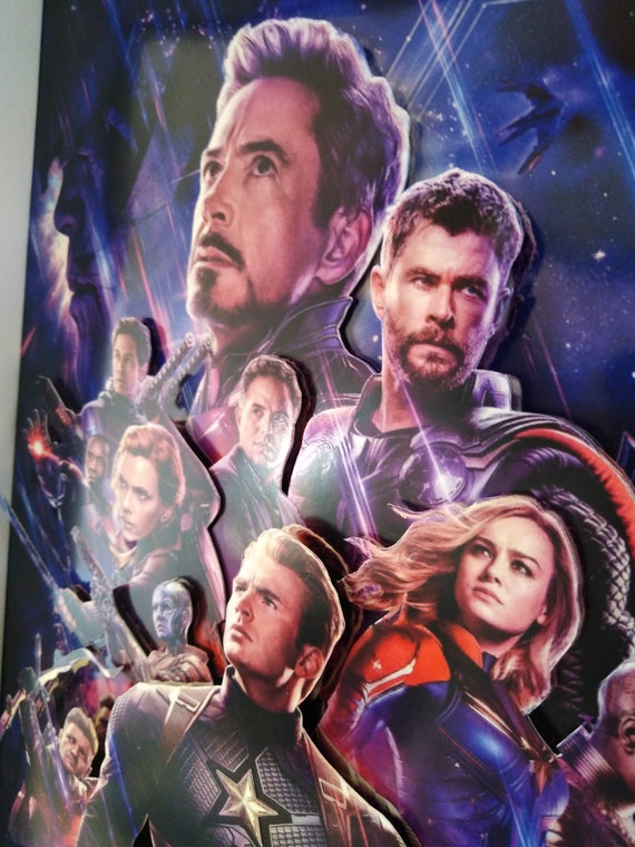 The Avengers: Endgame Movie Poster Shadow Box Diorama