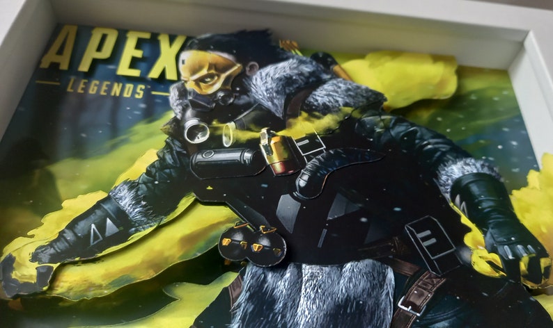 Apex Legends Caustic Art Shadow Box Diorama - Handcrafted Gaming Art ...