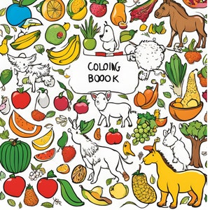 A digital Coloring Book for Kids / Simple Coloring Page / Digital Coloring book / Girly coloring