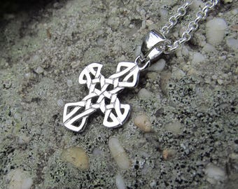 Sterling Silver Celtic Knot Cross Pendant