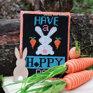 Hoppy Day Cross Stitch PDF Pattern image 1