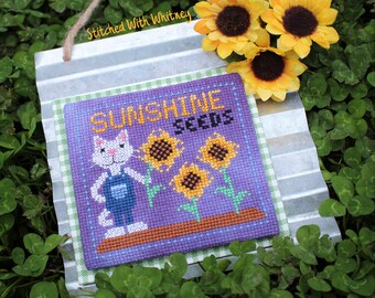 Sunshine Seeds - Crop of Characters -  Cross Stitch PDF Pattern