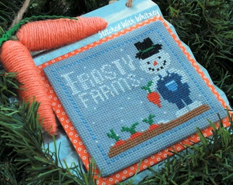 Frosty Farms - Crop of Characters -  Cross Stitch PDF Pattern