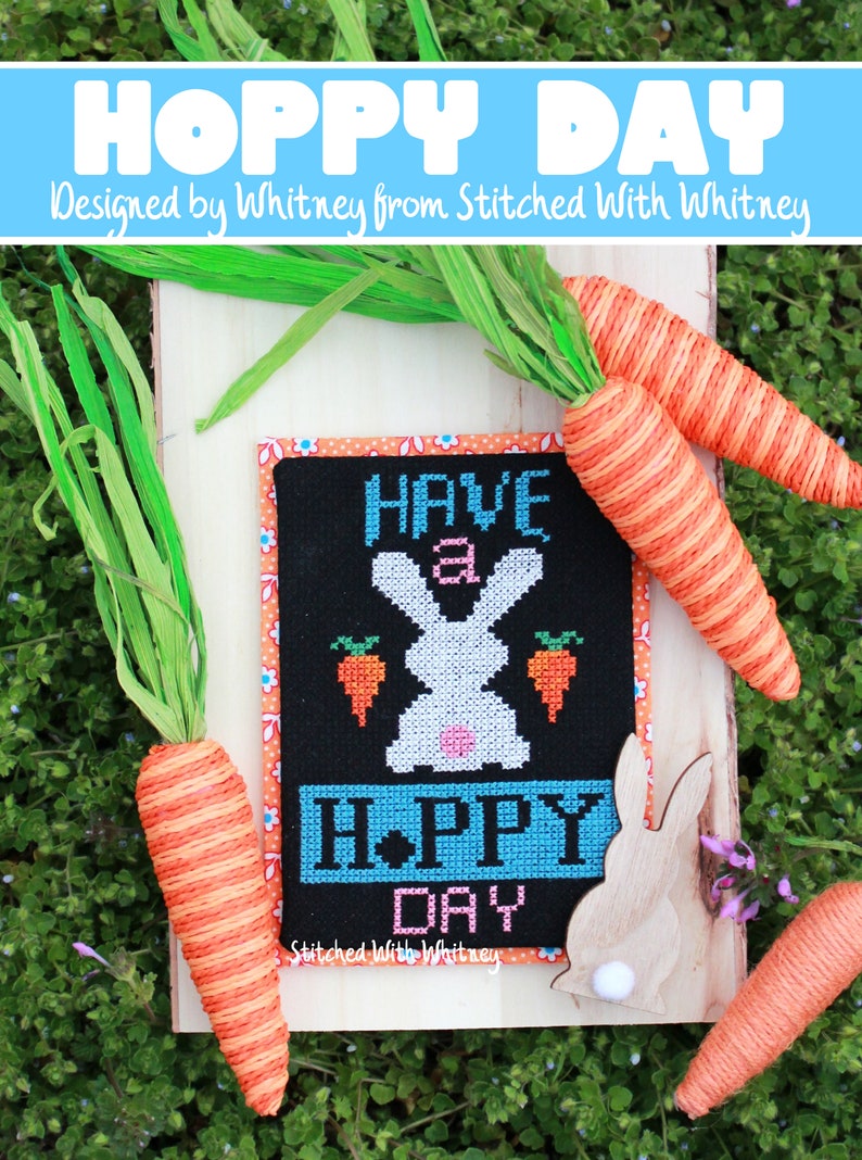 Hoppy Day Cross Stitch PDF Pattern image 3