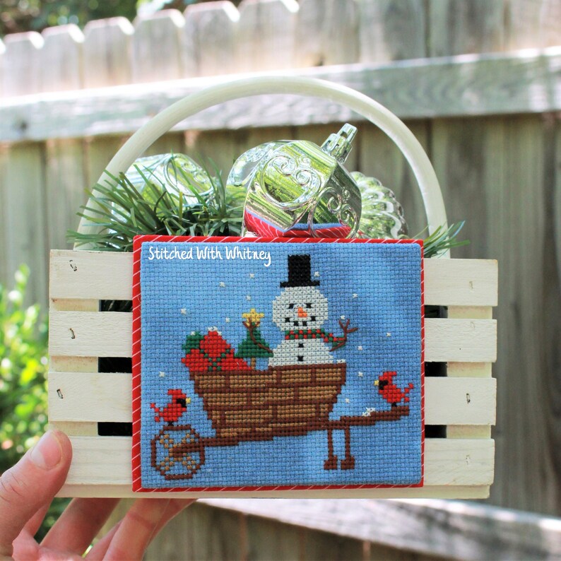 Frosty the Snowman Carty Party Cross Stitch PDF Pattern image 1