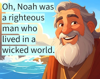 Oh, Noah flipchart for Primary Singing Time