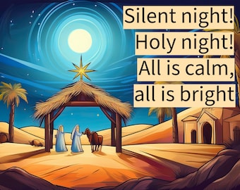 Silent Night Sing along flipchart
