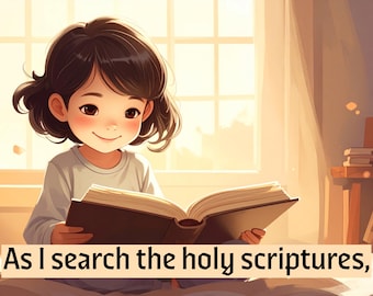 As I Search the Holy Scriptures Flipchart for Primary Singing Time