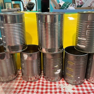 tin food cans for upcycling, regular size