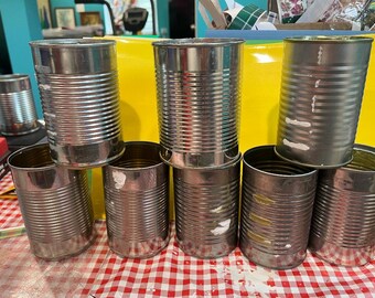 tin food cans for upcycling, regular size