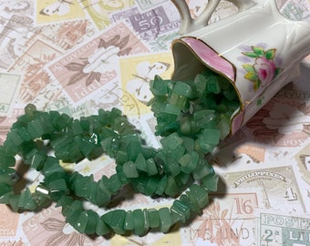 Light Green Aventurine 8-12mm Stone Chip Beads 34" Strand