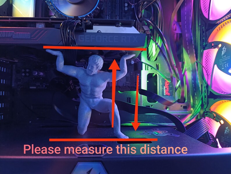 3D gedruckter Atlas Grafikchip: PC-Gaming-Zubehör Bild 2
