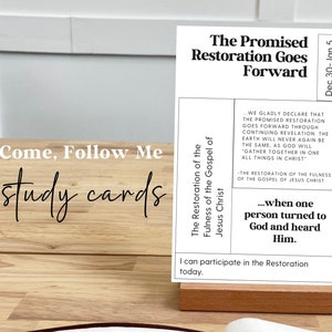 Tarjetas de Doctrina y Convenios Ven, sígueme 2025 Guía de estudio Iglesia de Jesucristo Primaria Ven, sígueme Don misionero Escuela Dominical Jóvenes