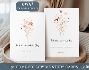 Come Follow Me 2026 Schriftkaarten Oude Testament, studiegids Church of Jesus Christ, jeugdwerk, ZHV cadeau, zondagsschool en jeugd