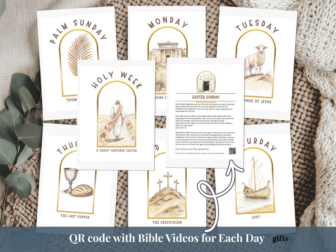 LDS Easter Printable Study Cards Holy Week Banner | Church of Jesus ...