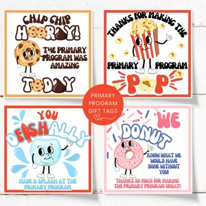 Primary Program Gift Tags, LDS Primary Thank You Tags,  Printable Digital Download, Teacher Appreciation and Kids Gifts