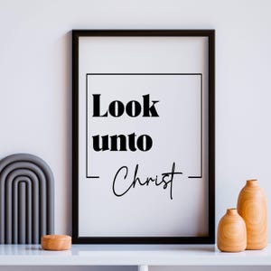 Look Unto Christ | LDS Youth Theme 2025 Poster | Look Unto Me In Every Thought | Doctrine and Covenants Scripture 2025 | Young Women YW YM