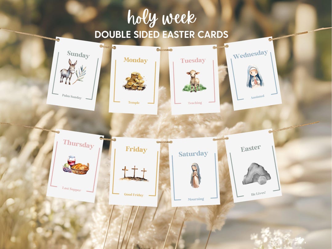 LDS Holy Week Story Card | Easter Advent Holy Week Banner | Primary ...