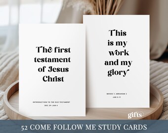 Come Follow Me 2026 Schriftkaarten Oude Testament, studiegids Church of Jesus Christ, jeugdwerk, ZHV cadeau, zondagsschool en jeugd