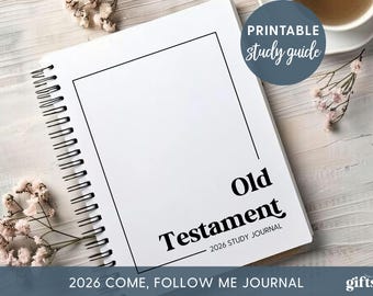 Come Follow Me 2026 Old Testament Study Journal, Scripture Guide Church Of Jesus Christ, Primary, Relief Society Gift, Sunday School, Youth