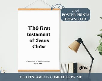 Come Follow Me 2026 Old Testament Scripture Posters Study Guide Church Of Jesus Christ, Primary Relief Society Gift, Sunday School and Youth