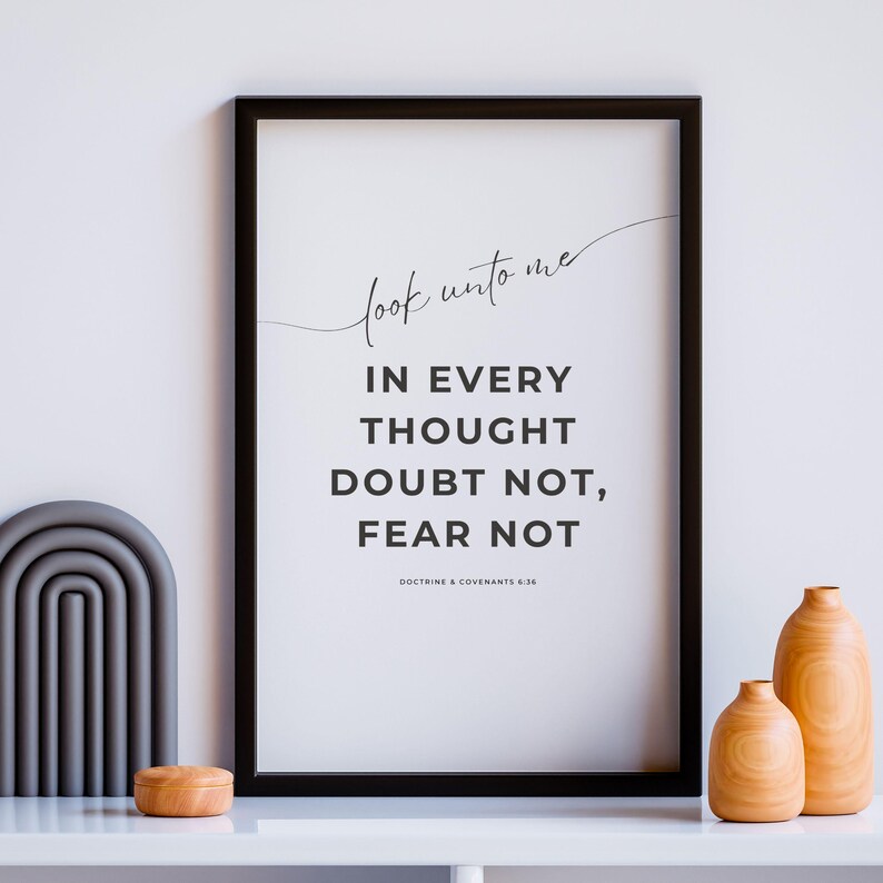 LDS Youth Theme 2025 Poster Look Unto Me in Every Thought D&C 636