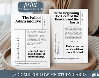 Come Follow Me 2026 Old Testament Scripture Cards, Study Guide Church Of Jesus Christ, Primary, Relief Society Gift, Sunday School and Youth