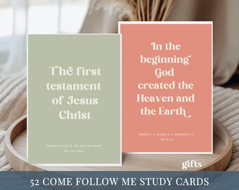Come Follow Me 2026 Schriftkaarten Oude Testament, studiegids Church of Jesus Christ, jeugdwerk, ZHV cadeau, zondagsschool en jeugd