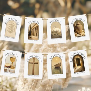 LDS Easter Printable Study Cards Holy Week Banner | Church of Jesus Christ Primary Advent | Easter Story Scripture Study with QR Codes