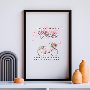 Look Unto Christ | LDS Youth Theme 2025 Poster | Look Unto Me In Every Thought | Doctrine and Covenants Scripture 2025 | Young Women YW