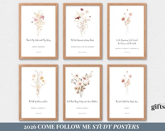 Come Follow Me 2026 Old Testament Scripture Posters Study Guide Church Of Jesus Christ, Primary Relief Society Gift, Sunday School and Youth