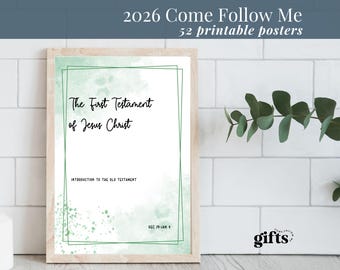 Come Follow Me 2026 Old Testament Scripture Posters Study Guide Church Of Jesus Christ, Primary Relief Society Gift, Sunday School and Youth