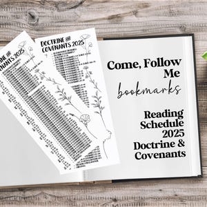Come, Follow Me 2025 Printable Monthly Reading Schedule for Doctrine ...