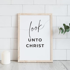 Look Unto Christ | LDS Youth Theme 2025 Poster | Look Unto Me In Every Thought | Doctrine and Covenants Scripture 2025 | Young Women YW YM