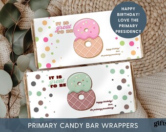 LDS Primäre Geburtstagsgeschenke, Candy Bar Wrapper, ideal für 8 Jahre, Taufe Geschenkanhänger für Kinder, alles Gute zum Geburtstag druckbar, Taufe LDS Geschenkideen