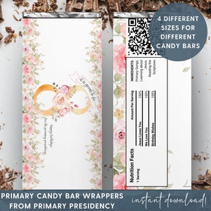 LDS Primary Birthday Gifts, Candy Bar Wrapper, Great to be 8, Baptism Gift Tags for Kids, Happy Birthday Printable,  Baptism LDS Gift Ideas